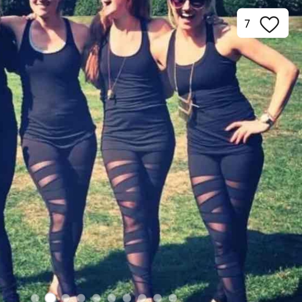 Lululemon Wonder Under Mesh Leggings